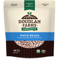 Organic Dried Pinto Beans 5Lb Bulk By Doudlah Farms - Farmed From Regenerative Soil | Tested Clean Certified | Vegan, Non-Gmo, Grown In Usa - Fiber & Protein For Soups, Burritos, Salads, And Chili