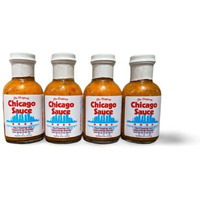 The Original Chicago Sauce | The Real Windy City Sauce | Hot Dog Sauce | 7 Topping To A Chicago Hot Dog | Big Fork (8 Oz., 4 Bottles)
