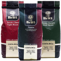 Caf   Britt - Costa Rican Blends Mixed Bundle Coffee (12 Oz.) (3-Pack) - Ground, Arabica Coffee, Kosher, Gluten Free, 100% Gourmet & Light, Medium Dark & Dark Roast