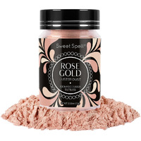 Sweet Spell Luster Dust Edible Glitter (15G) - Shimmer Pearl Dust Powder For Decorating Cakes, Chocolate, Drinks, Cocktails - 100% Edible, Food Grade, Vegan, Gluten-Free (Rose Gold)