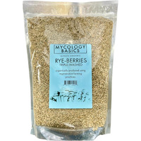 Rye Berries For Mushroom Spawn - Organic, Triple Washed Rye Grain To Make Mushroom Grainspawn By Mycology Basics - 5 Lbs