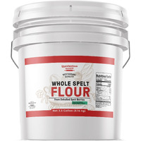 Unpretentious Whole Spelt Flour, 3.5 Gallon Bucket, Light & Airy Flour, From Dehulled Spelt Berries