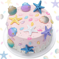 30 Pieces Seashells Starfish Conch Cake Topper Mermaid Cake Decorations Seashells Starfish For Beach Theme Party Sea Creatures Decorations For Birthday Party Baby Shower Wedding Diy Crafts