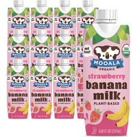 Mooala Strawberry Bananamilk Organic Shelf Stable 237 Ml Case 12
