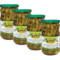 Zarrin - Pickled Midget Cucumber Cornichons, (4 Pack) 23.3 Oz X 4