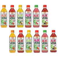 Okf Aloe Vera Drink In 16.9 Ounce Bottles (6 Flavor Variety Pack With Fruit Punch, 12 Pack)