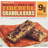 2 Boxes Trader Joe's Fiberful Granola Bars Rolled Oats & Chocolate Chips 9 G Fiber