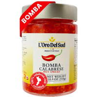 Calabrian Bomba Hot Pepper Sauce/Spread (10.9 Oz) 310G, Certified Authentic, Bomba Calabrese, Spicy Mixed Vegetable Spread, Product Of Italy, L'Oro Del Sud