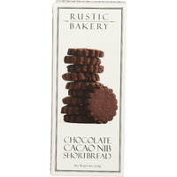 Rustic Bakery Cookies Shortbread Chocolate Cacao Nibs, 4 Oz