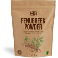 Mb Herbals Fenugreek Seeds Powder 1 Pound | 16 Oz / 454 Gram | Organically Grown Fenugreek | Trigonella Foenum-Graecum Sd. | Methi Powder