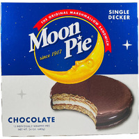 Moon Pie Single Decker - Chocolate. The Original Marshmallow Sandwich, 12 Pies Per Box