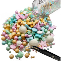 Se Si&Moos Mermaid Cake Topper Mermaid Cake Decorations Mermaid Sprinkles Mermaid Sprinkles For Cupcakes Beach Cake Decoration Mermaid Shell Sprinkles Mermaid Cupcake Toppers Kosher Certified Multicolor Tails 3.5 Oz With Tweezers