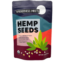 Wilderness Poets Hulled Hemp Seeds, Organic Raw Hemp Hearts (32 Ounce - 2 Pound)
