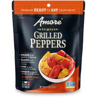 Amore Vegan Bell Peppers - Non Gmo Certified Ready-To-Eat Herb Infused Vegetables In Resealable Bags 4.4Oz (Pack Of 10)