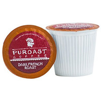 Puroast Low Acid Coffee| French Single Serve Pods | Dark Roast | High Antioxidants & High Ph |No Bitter Aftertaste | Reduced Heartburn & Gerd Friendly | 24 Count - Compatible With Keurig Brewer