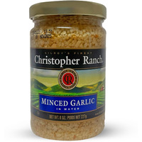 Christopher Ranch Minced Garlic In Water | California Grown Minced Garlic In Jar | Minced From Peeled Garlic Clove For Ultimate Convenience Ideal For Cooking Sauces & Everyday Culinary Delights - 8 Oz
