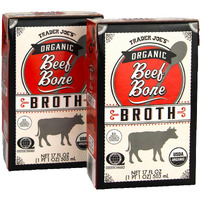 Trader Joes Organic Beef Bone Broth 17Fl Oz 503Ml (Two Boxes)