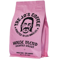 Trejo's Coffee House Blend Medium Roast Whole Bean Coffee, 12 Ounce Bag, 100% Arabica
