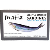 Matiz Sardines Lightly Smoked 4.2 Oz Imported From Spain (12 Pack)
