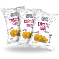 Andean Gourmet Garlic Toston Chips 10Oz (Pack Of 3) - Gluten Free, All Natural, Non-Gmo And Kosher - Plantain Dipping Chip