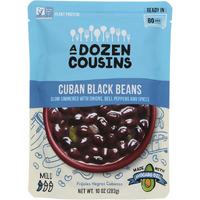 A Dozen Cousins Cuban Black Beans With Onions And Bell Pepper, 10 Ounce - 6 Per Case.
