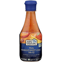 Blue Dragon Thai Mango Sweet Chili Sauce, 10.5 Oz (Pack Of 6), Dipping Sauce, Marinade, Squeezy Bottle, Gluten Free, Vegan