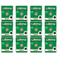12-Pack Lakerol Original Herb Menthol Licorice Sugar Free Pastilles Stevia Candy 0.88-Ounce Packages