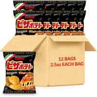 Calbee Potato Chips (Pizza Potato, 2.54 Oz) | Taste The Tradition Of Japanese Snacks | Enjoy These Irresistible & Deliciously Crunchy Japanese Chips (12 Pack)
