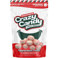 Andersen's Crazy Candy Freeze Dried Candy - Freeze Dried Peppermint Puffs, 2.5 Ounces