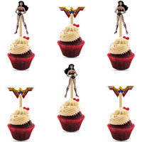 Seyal Wondr Woman Cupcake Topper