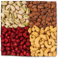 Nuts.Com Mixed Nut Sampler - Variety Snack Box For Fall, Halloween, Thanksgiving, Christmas, And Holiday Gifts - 1.25Lb Gift Package Includes Pistachios, Peanuts, Hickory Smoked Almonds, Roasted And Salted Cashews