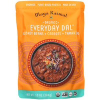 Maya Kaimal Foods - Organic Indian Everyday Dal - Kidney Bean 10Oz - Fully Cooked With Carrots And Tamarind - Vegan - Microwavable - Ready To Eat - Pack Of 6