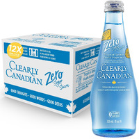 Clearly Canadian Zero Sugar Tropical Splash Sparkling Water Beverage, Zero Sugar & Zero Calories, 1 Case (12 Bottles X 325Ml)