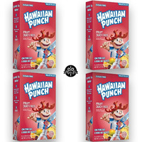 Hawaiian Punch Juicy Red Sugar-Free Powdered Drink Mix 4 Count Of 8 Packets Each For Total Of 32 Sticks Bundle Packaged By D'Elite Box