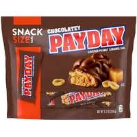Payday Chocolatey Peanut Caramel Snack Size, Candy Bag, 9.12 Oz