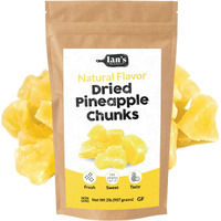 Ian's Dried Pineapple Chunks (2Lb) Sweetened With Natural Cane Sugar - Dehydrated Pineapple Chunks, Candied Pineapple, Dried Fruit Energy Snacks