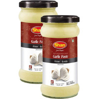 Shan Garlic Paste 24.69 Oz (700G) - Traditional Taste Enhancing Cooking Paste From Fresh Ground Garlic - Suitable For Vegetarians - Airtight Glass Jar (Pack Of 2)