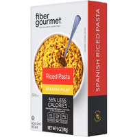 Fiber Gourmet Pasta - Spanish Pilaf Riced Pasta- Fiber-Rich, Low Calorie, Healthy Pasta - Made In Italy, Kosher, Vegan Certified, Non-Gmo And Has Zero Artificial Colors Or Flavoring - 5 Oz (Pack Of 6)