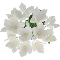 Global Sugar Art Hydrangea Blossoms Sugar Cake Flowers Spray, White, 4 Count By Chef Alan Tetreault