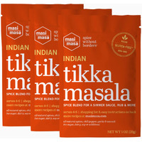 Masi Masa Indian Tikka Masala Spice Blend (3 Pack), Curry Seasoning For Simmer Sauce, Marinade Or Rub, 12 Spice Mix, Vegan, No Gluten, Soy, Dairy, Or Gmos, For Chicken, Vegetables, Seafood