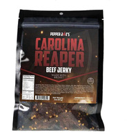Pepper Joes Carolina Reaper Beef Jerky - Dangerously Delicious Spicy Beef Jerky With Worlds Hottest Pepper And Premium Brisket Cuts - 3 Ounces