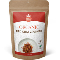 Spicy Organic Crushed Red Pepper Flakes 4 Oz. - Robust Chili Peppers Seasoning Spice - Usda Organic, Kosher, Non-Gmo- Ideal For Pizza, Pastas, Salads, Sauces, Stews, Marinades And Pickled Vegetables