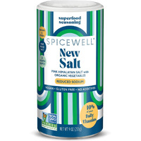 Spicewell New Salt | Himalayan Pink Salt Infused With 21 Plant-Based Vitamins & Minerals, 30% Lower Sodium Than Table Salt, Healthy & Delicious Salt, 9Oz Shaker