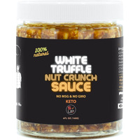 Sauce Up 100% Natural Trio-Nut-Crunch 6Oz- Premium Ingredients, Vegan, Keto, Gf, Zero Msg, Flavor Bomb, (Roasted, Crunchy, Nutty, Sweet, Flavorful, Savory)- Good On Anything Sauce/Oil (White Truffle)