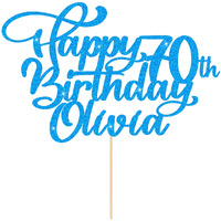 Cake Topper Customized Cake Topper Personalized Happy Birthday Cake Toppe Birthday Cake Decoration Any Name Age 1St 10Th 16Th 18Th 20Th 21St 30Th 40Th 50Th 60Th 70Th 80Th