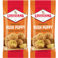 Louisiana Fish Fry Products Homestyle Hush Puppy Seasoned Cornmeal Mix - 2-Pack