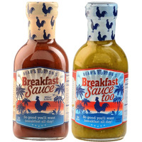 Bear And Burton's Bear & Burton's Breakfast Sauce 2Pk - Original & Verde Salsa Variant, Sweet & Spicy Ketchup With Florida Datil Peppers, Tomatillos, Pears, Soy, & Citrusy Pineapple