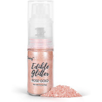 Rose Gold Edible Glitter Spray, 5G Edible Glitter For Cocktails, Cobakey Luster Dust Edible For Cake Decorating, Drinks, Baking, Chocolate, Strawberrie