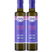 Fody Foods Vegan Extra Virgin Olive Oil, Italian Made Shallot Infused, Cold-Pressed, Low Fodmap Certified, Sensitive Recipe, Gut & Ibs Friendly, Pack Of 2