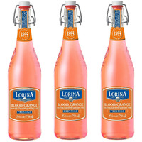 Lorina Sparkling Soda Water Blood Orange Flavor, Prestige Collection (25.4Oz, 3-Pack) Naturally Flavored Carbonated Soda Water, Artisan Crafted, Gluten-Free Beverage - No Artificial Colors Or Flavors